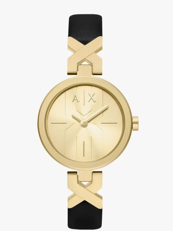 Armani Exchange Watch, black & gold